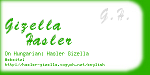 gizella hasler business card